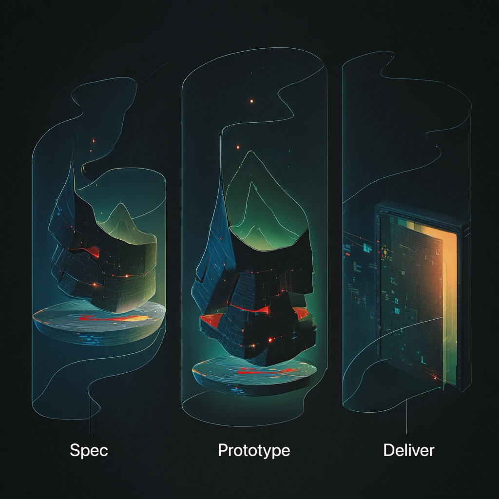 Better Bets, Not Bigger Burdens: Shaping Delivery with Specs, Prototypes, and Agent Factories