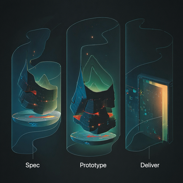 Better Bets, Not Bigger Burdens: Shaping Delivery with Specs, Prototypes, and Agent Factories